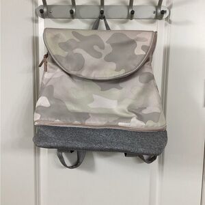 Stella & Dot Gray Backpack with Utilitarian Design